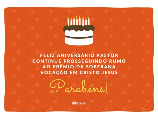 Mensagens de aniversário para pastor - Bíblia